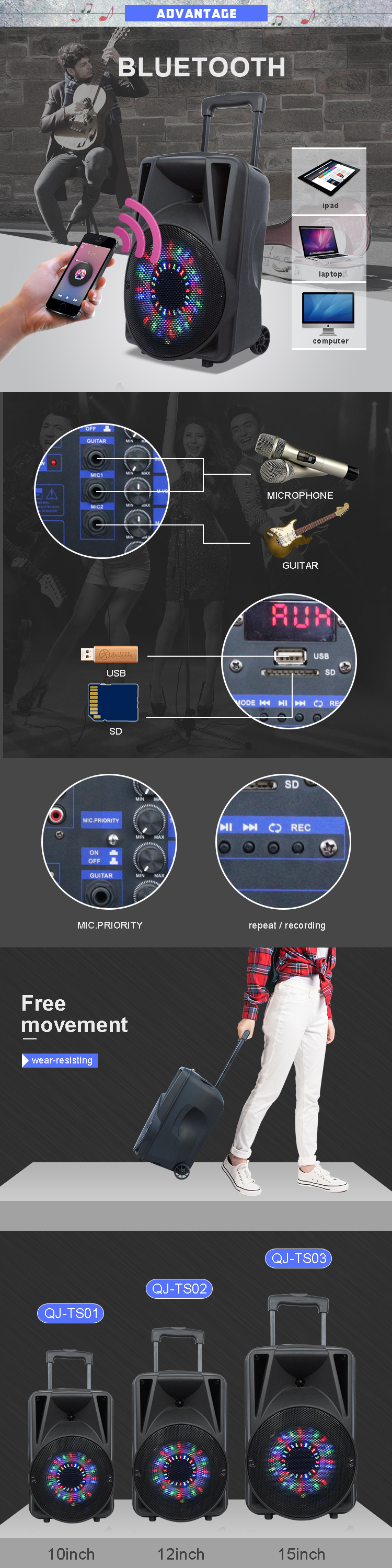 Altavoz de plástico deflectores