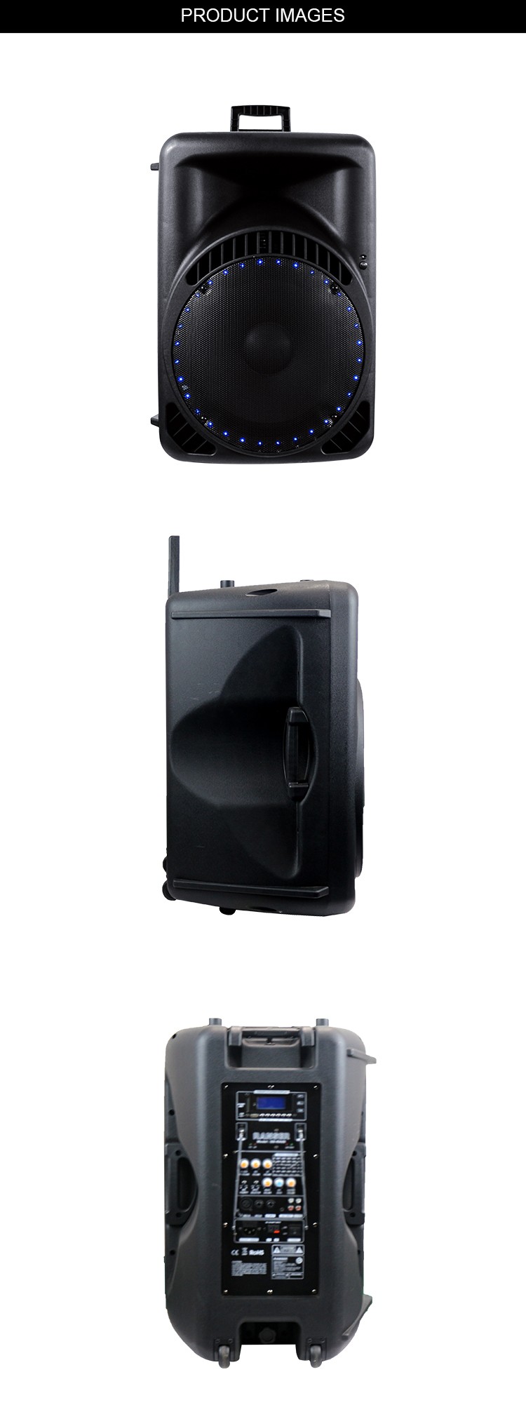 altavoz dentro de plástico