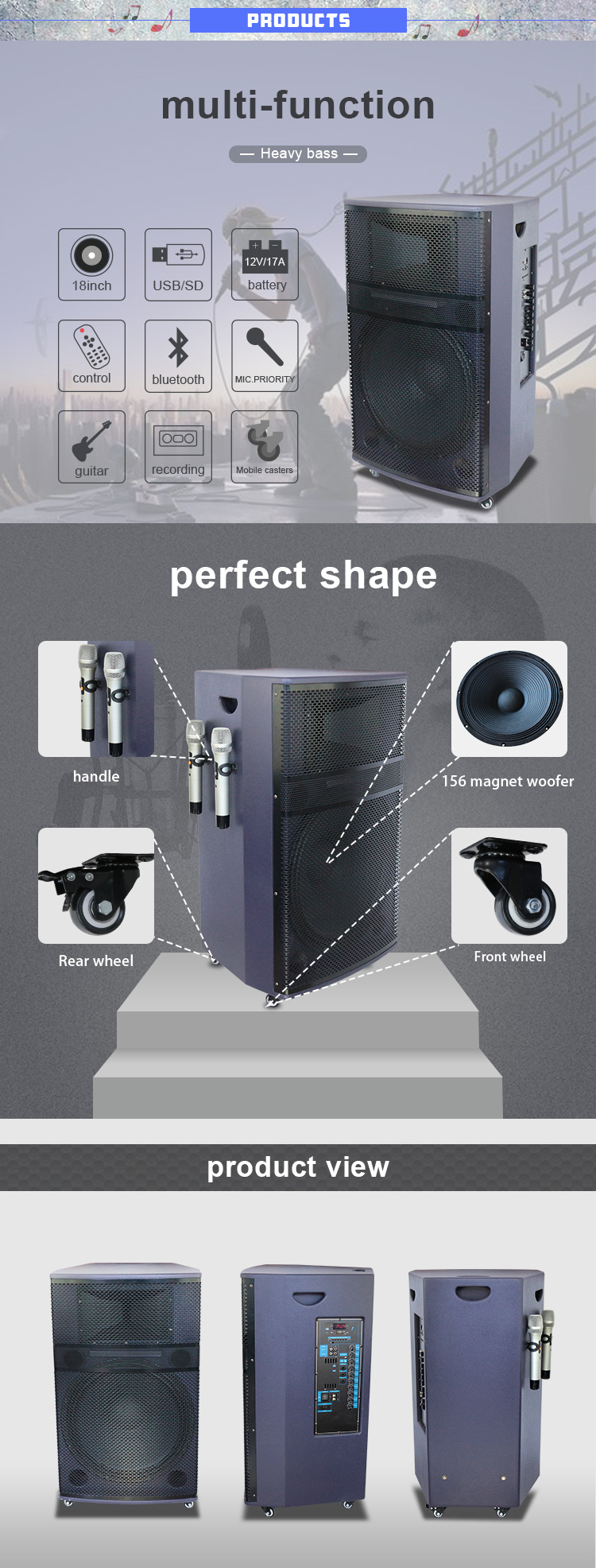 altavoces de roca para afuera