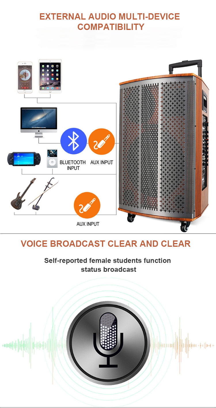 12 Inch 80w Portable Good Quality Square Outdoor Speaker