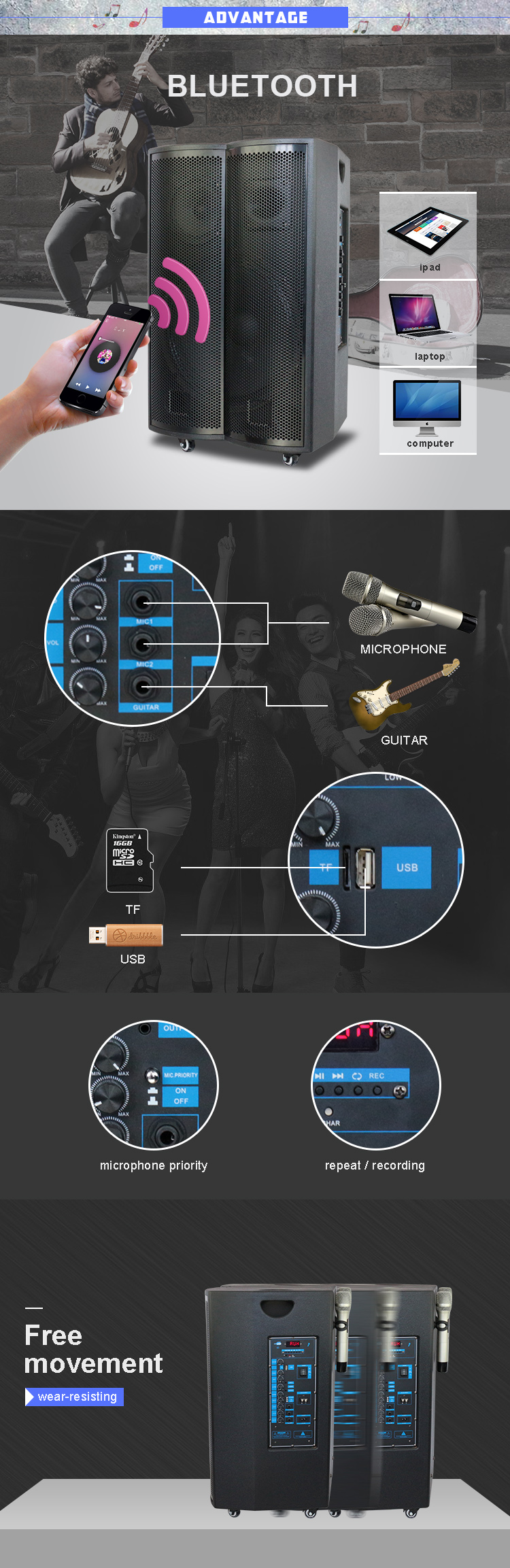 Altavoz de 15 pulgadas