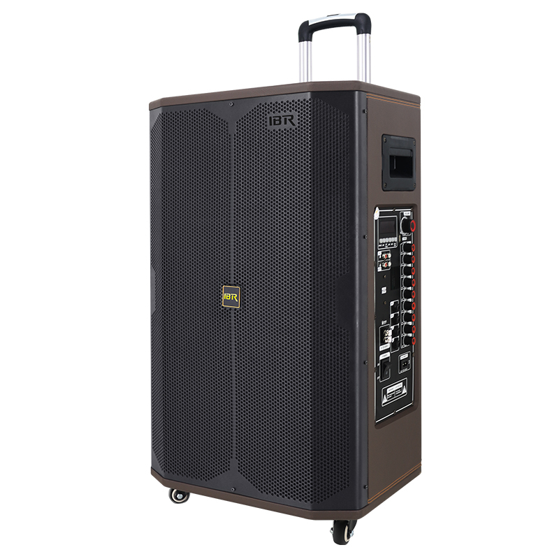 factory full range wood battery trolley portable mp3 bluetooth wireless speaker for outdoor