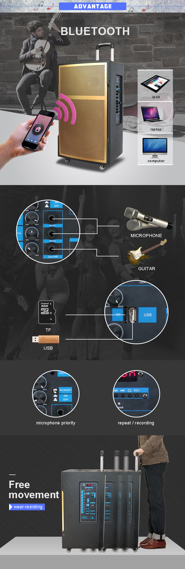 Ejemplos de altavoz al aire libre