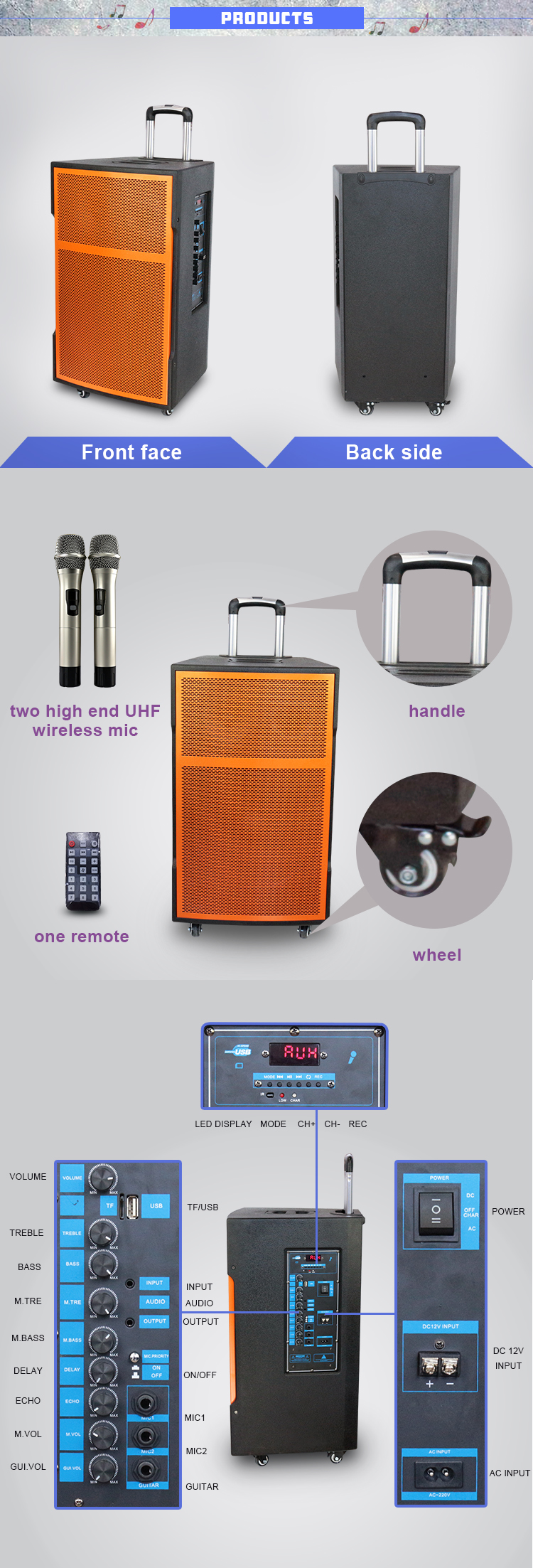 Sistema de altavoces de patio al aire libre