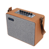 New Small Leather convenient 6 inch bluetooth wireless portable outdoor speaker with straps